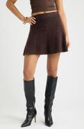 Open Edit Wool Miniskirt