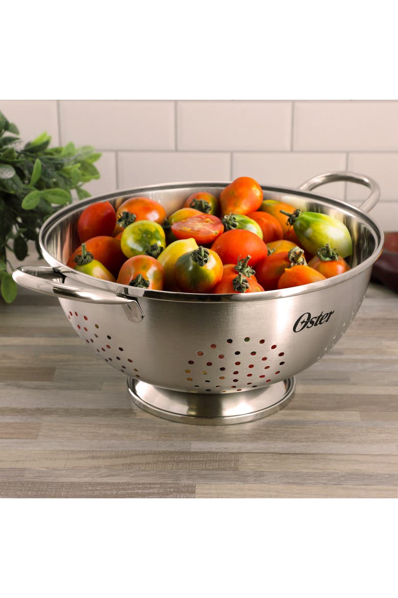 5 Quart Stainless Steel Colander in Brushed Silver, Alternate, color, Silver