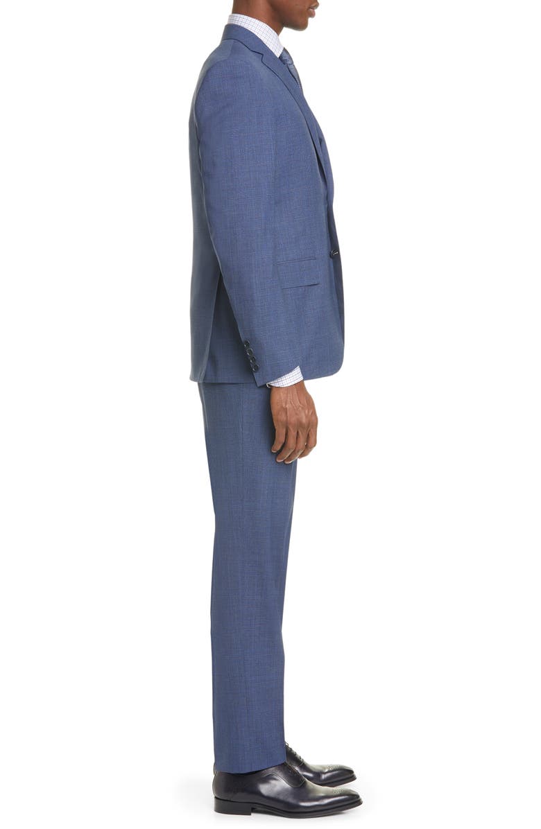 Canali Siena Soft Classic Fit Plaid Wool Suit, Alternate, color,