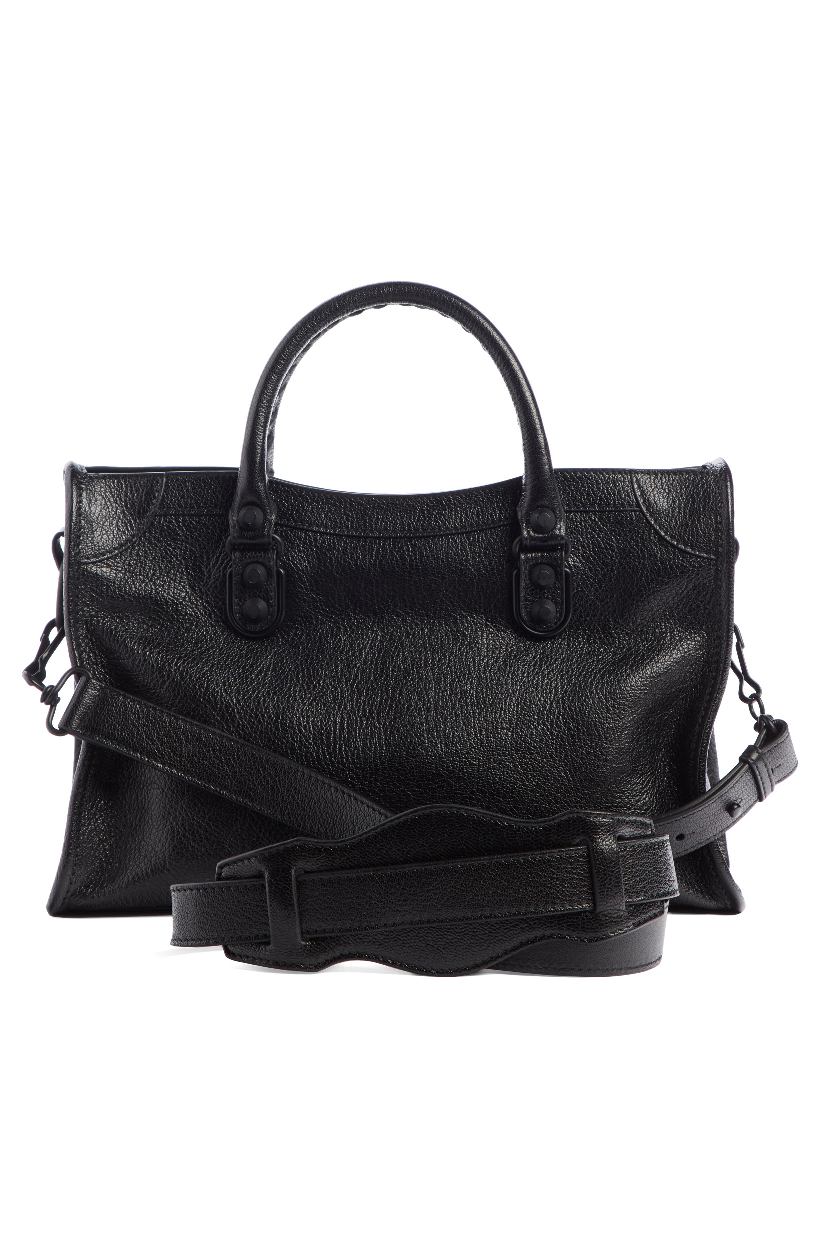 Balenciaga Mini Classic City Calfskin Leather Satchel, Alternate, color, 