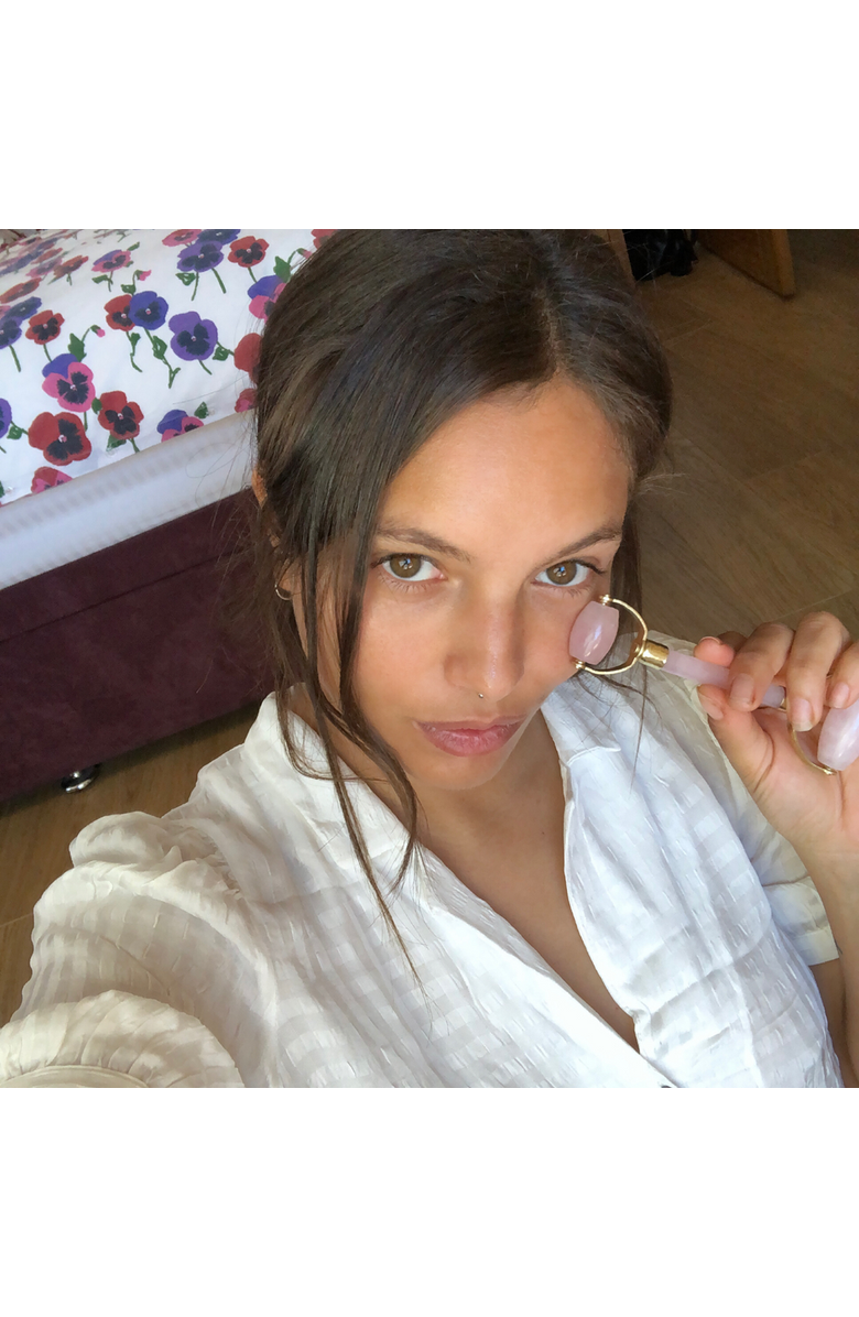 White Lotus Beauty Premium Rose Quartz Crystal Facial Set, Alternate, color, Pink