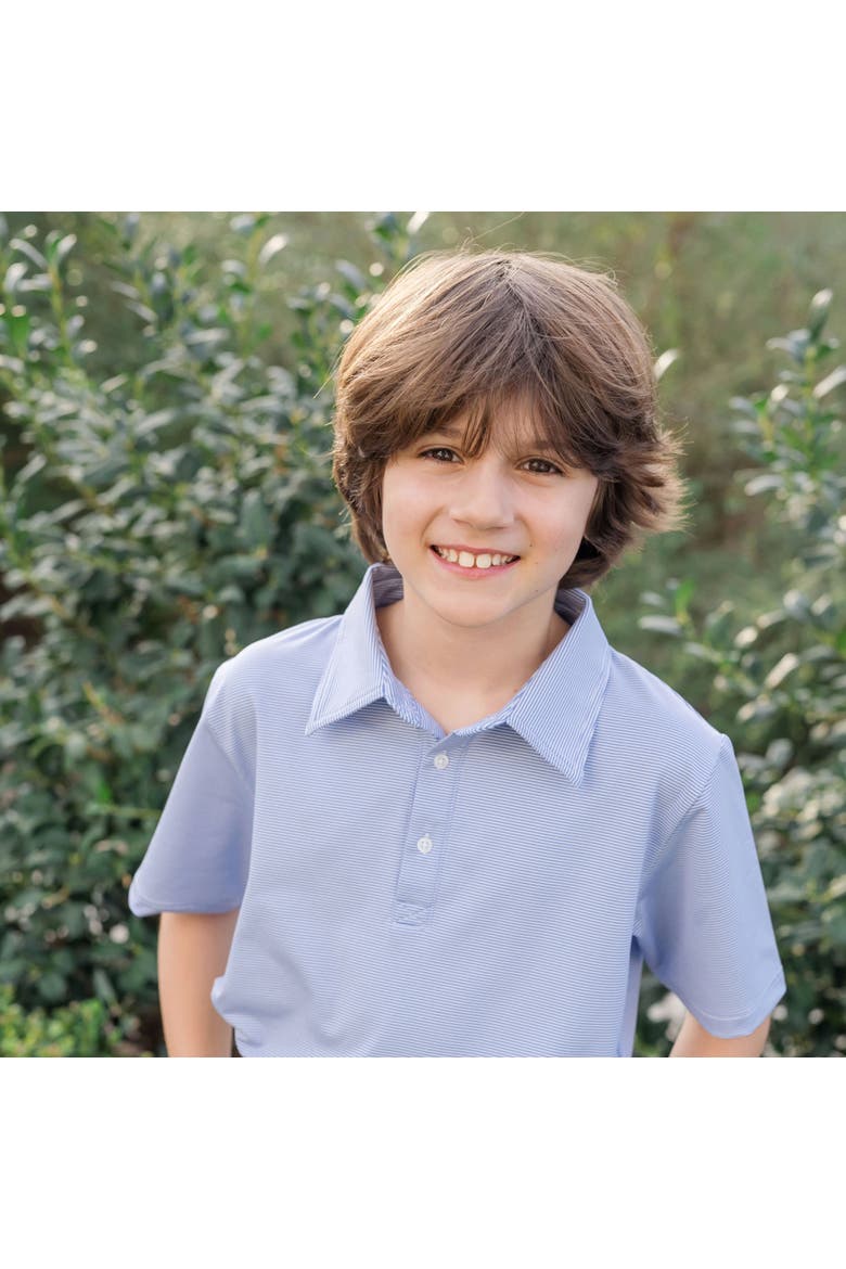 Will Boys' Golf Polo Shirt by LH Sport, Alternate, color, Blue Stripes