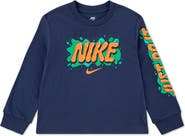 Nike Kids' Slime Logo Long Sleeve Graphic T-Shirt