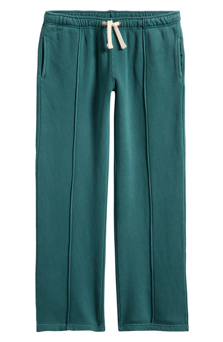 Vintage Havana Kids' Pintuck Wide Leg Cotton Sweatpants, Main, color, Teal