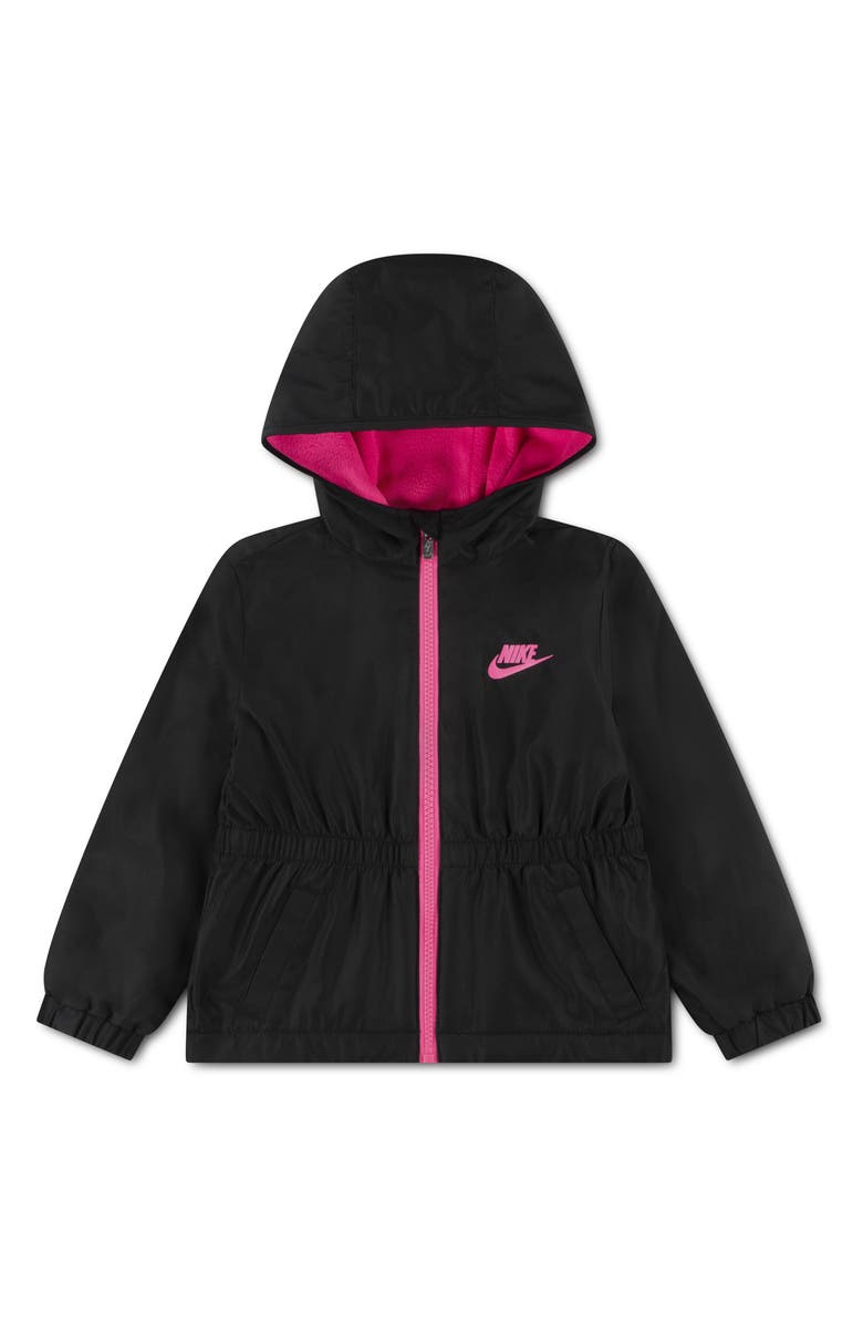 Nike Water Resistant Hooded Anorak Jacket, Main, color, Black