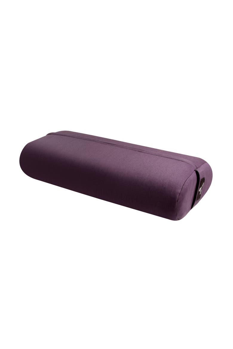 Standard Yoga Bolster, Alternate, color, Plum