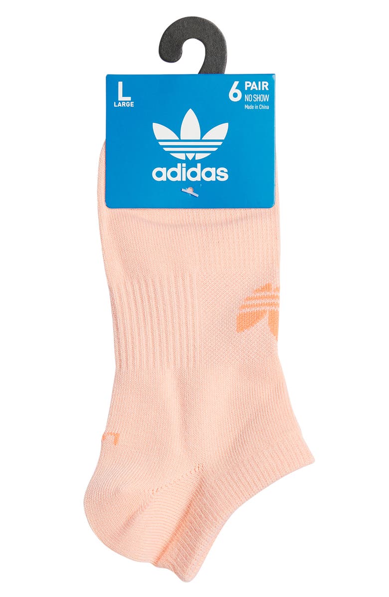 adidas 6-Pack Superlite Low Cut Athletic Socks, Alternate, color, Glow Pink/ Indigo/ Sky Blue