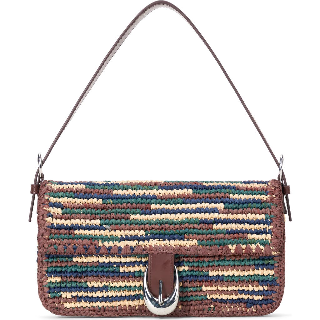 STAUD STAUD HARLOW RAFFIA SHOULDER BAG