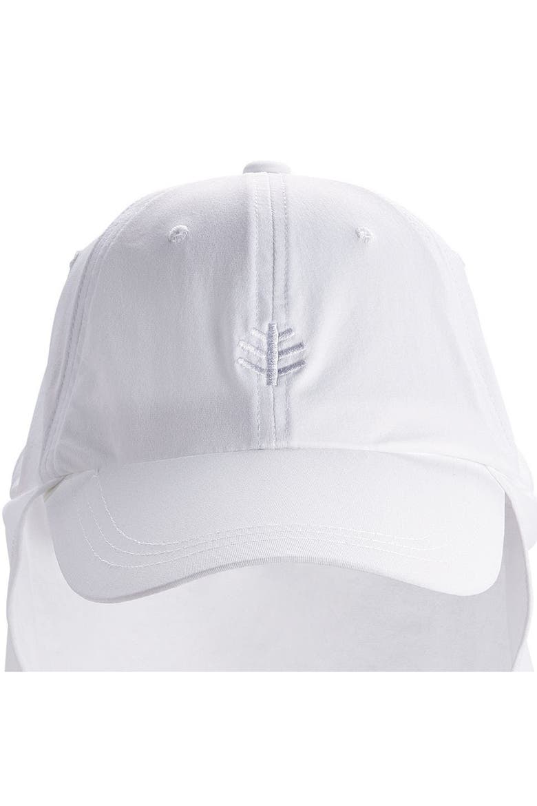Hayden Pool Cap with Neck Drape, UPF 50+ Sun Protection, Alternate, color, White