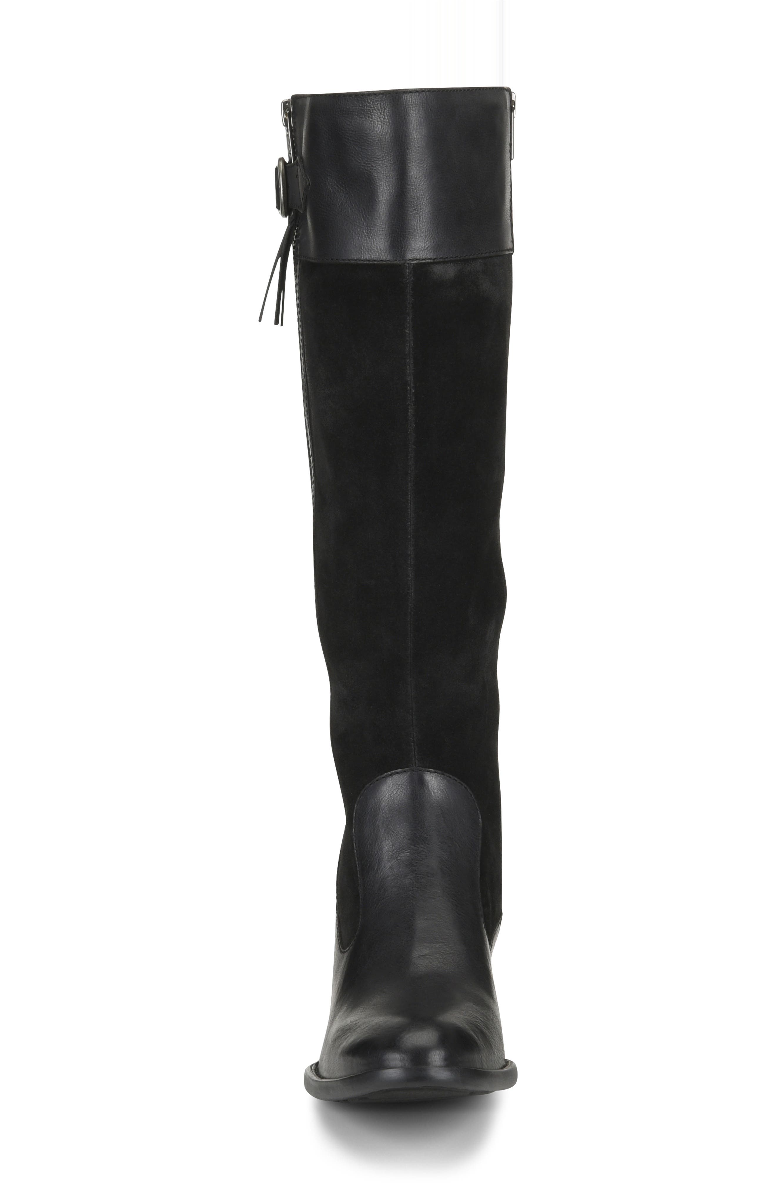Uchee Knee High Boot, Alternate, color, BLACK DISTRESSED LEATHER