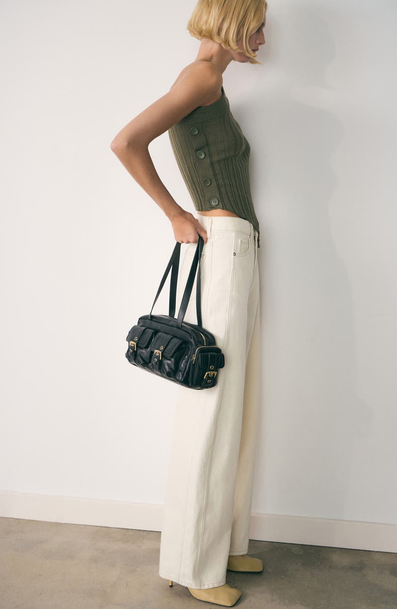 MANGO Camilla High Waist Balloon Leg Jeans, Alternate, color, Ecru