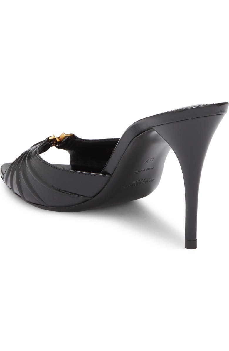 Saint Laurent Babylobne Slide Sandal, Alternate, color, Nero