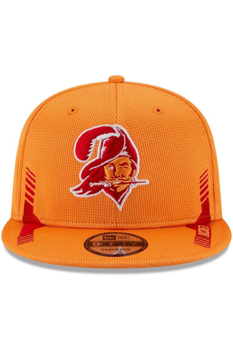 Men's New Era Orange Tampa Bay Buccaneers 2021 NFL Sideline Home Historic Logo 9FIFTY Snapback Adjustable Hat, Alternate, color, Orange
