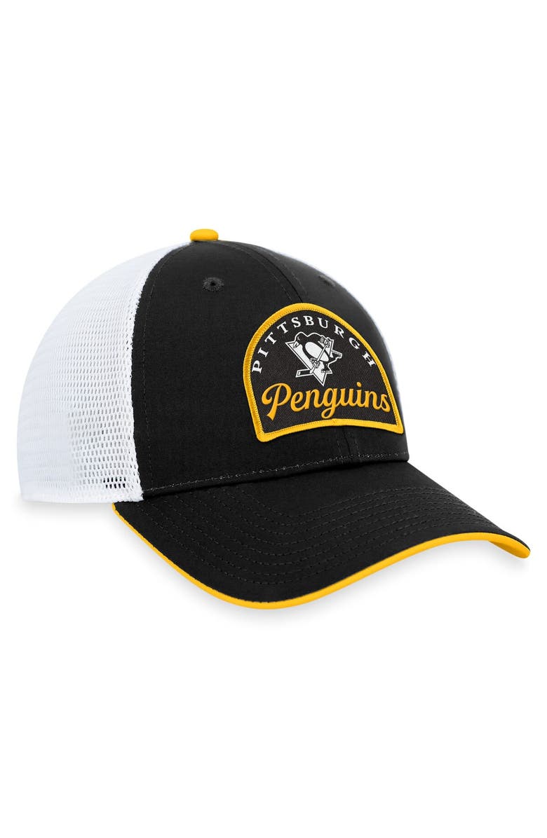 FANATICS Men's Fanatics Branded Black/White Pittsburgh Penguins Fundamental Adjustable Hat, Alternate, color, Black