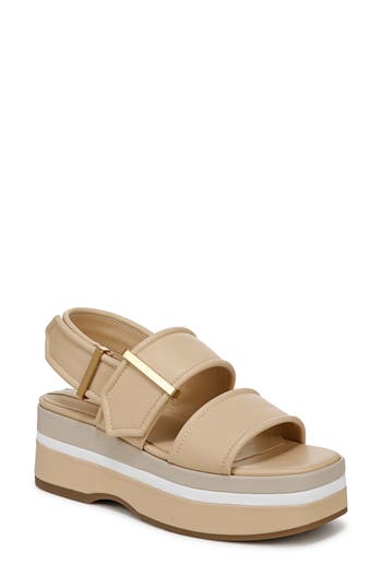 Franco Sarto Piper Slingback Platform Sandal In Sand