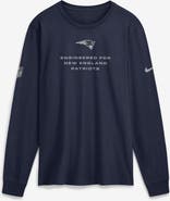 Nike Men's Nike Navy New England Patriots Sideline Bold Arch Star Dri-FIT Long Sleeve T-Shirt