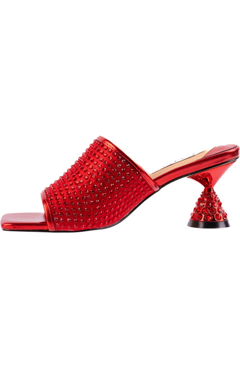 LADY COUTURE Rhinestone Slide Sandal, Alternate, color, Red