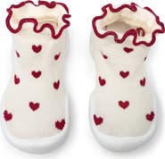 Komuello Toddler Girl Sock Shoes - Sweet Hearts