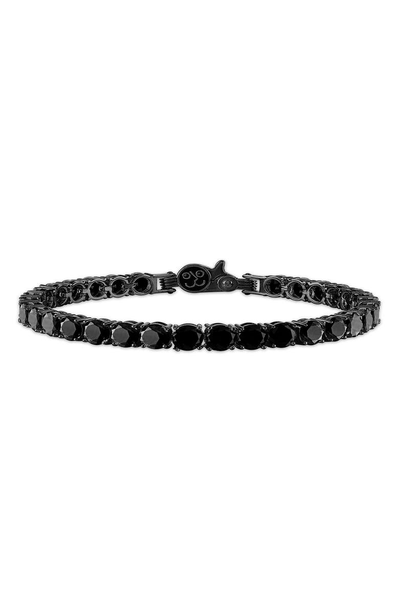 Esquire Black Spinel Tennis Bracelet, Main, color,
