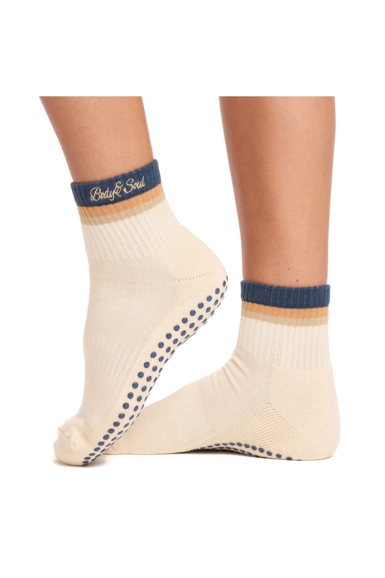 Body & Soul Grip Sock, Main, color, Cream