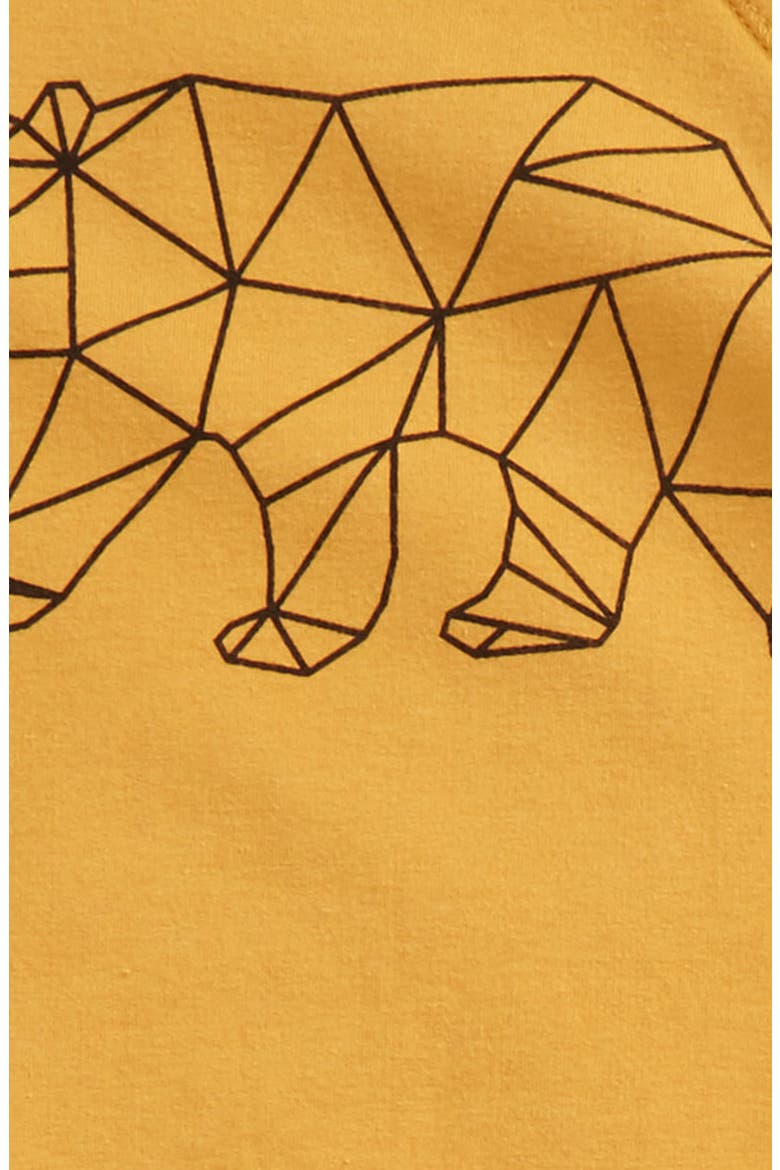 Graphic Print Bodysuit & Jogger Pants, Alternate, color, YELLOW SPRUCE BEAR