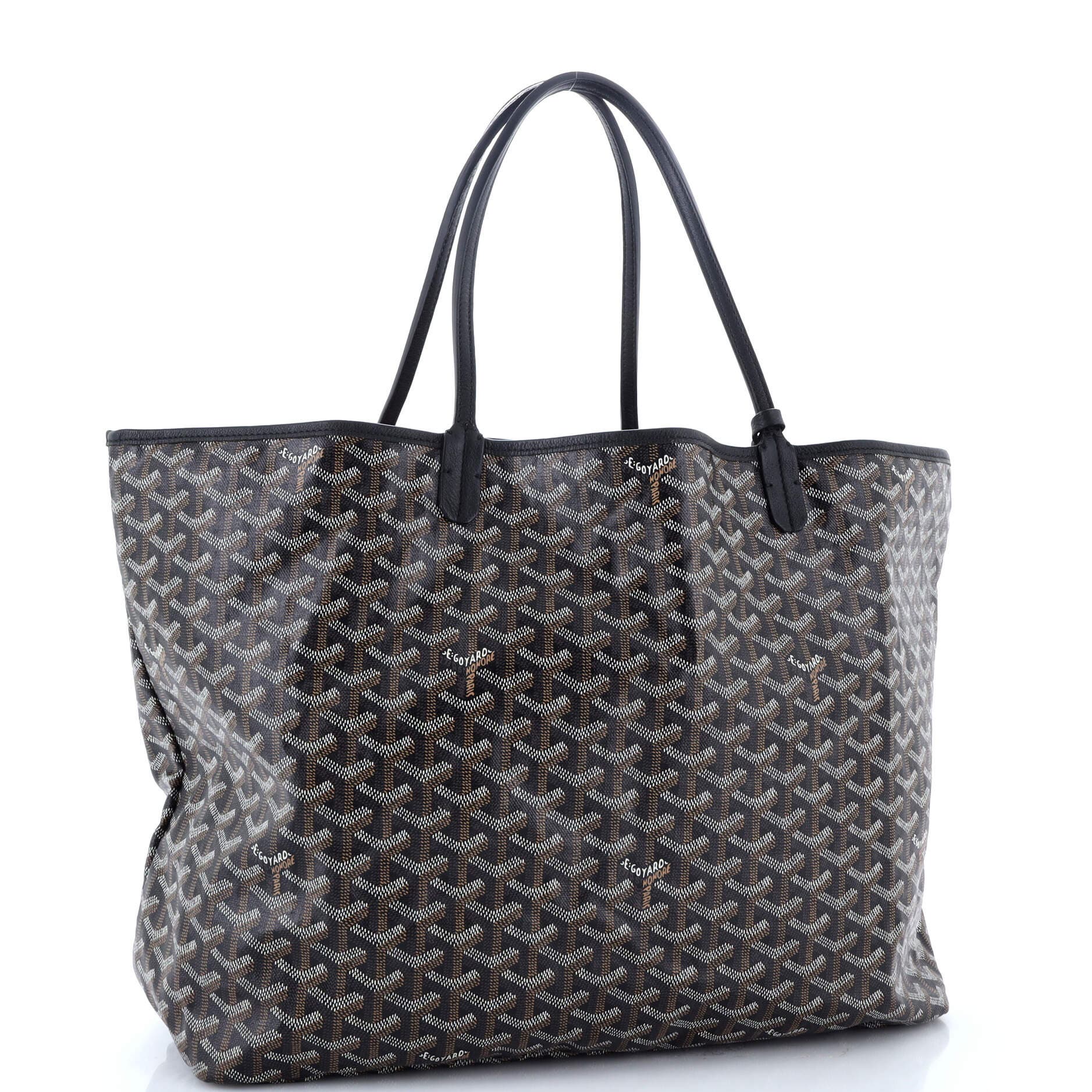 Pre-Owned Goyard Saint Louis Tote Coated Canvas GM, Alternate, color, Black