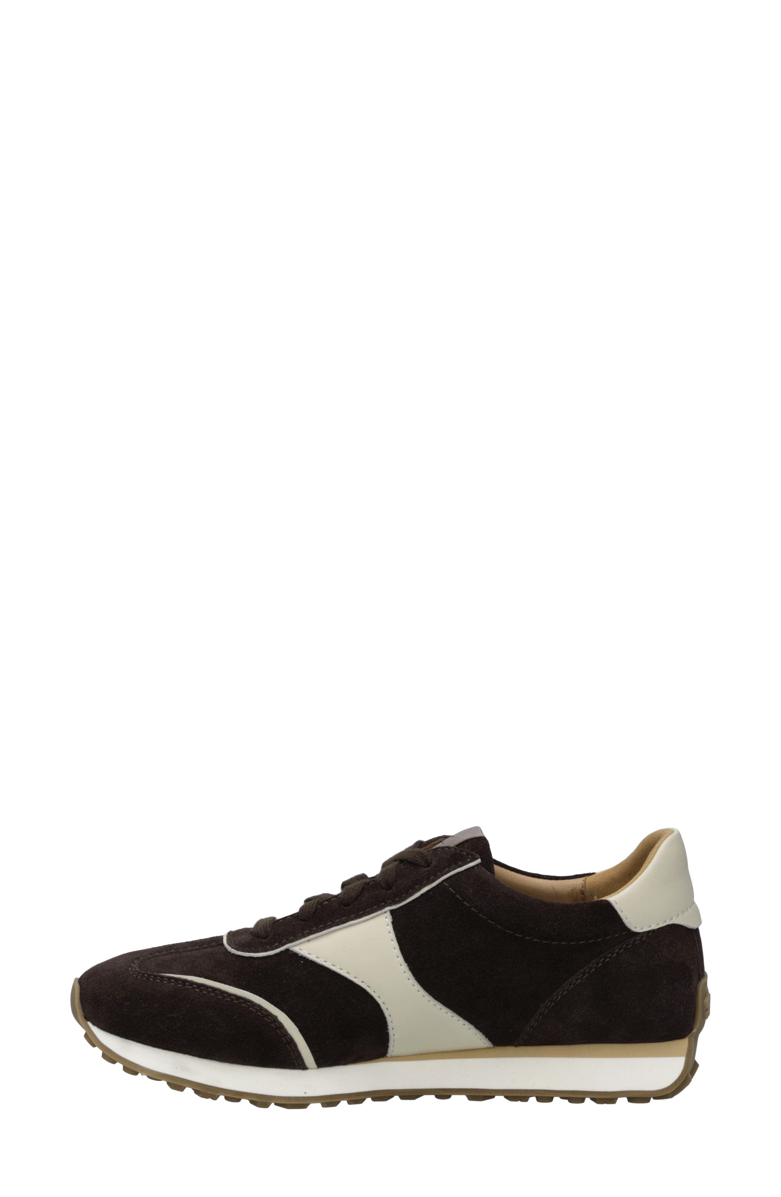 Miley 01 Leather Sneaker, Alternate, color, CHOCOLATE