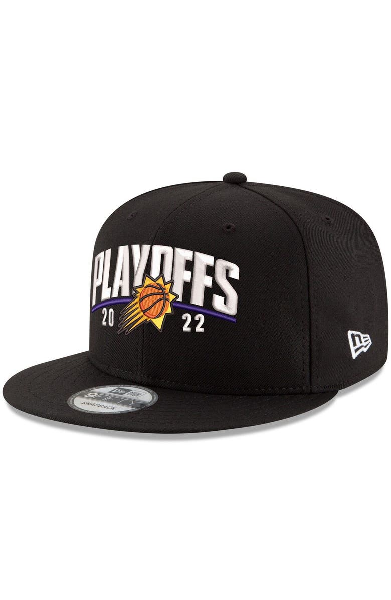 New Era Men's New Era Black Phoenix Suns 2022 NBA Playoffs Arch 9FIFTY Snapback Adjustable Hat, Main, color,
