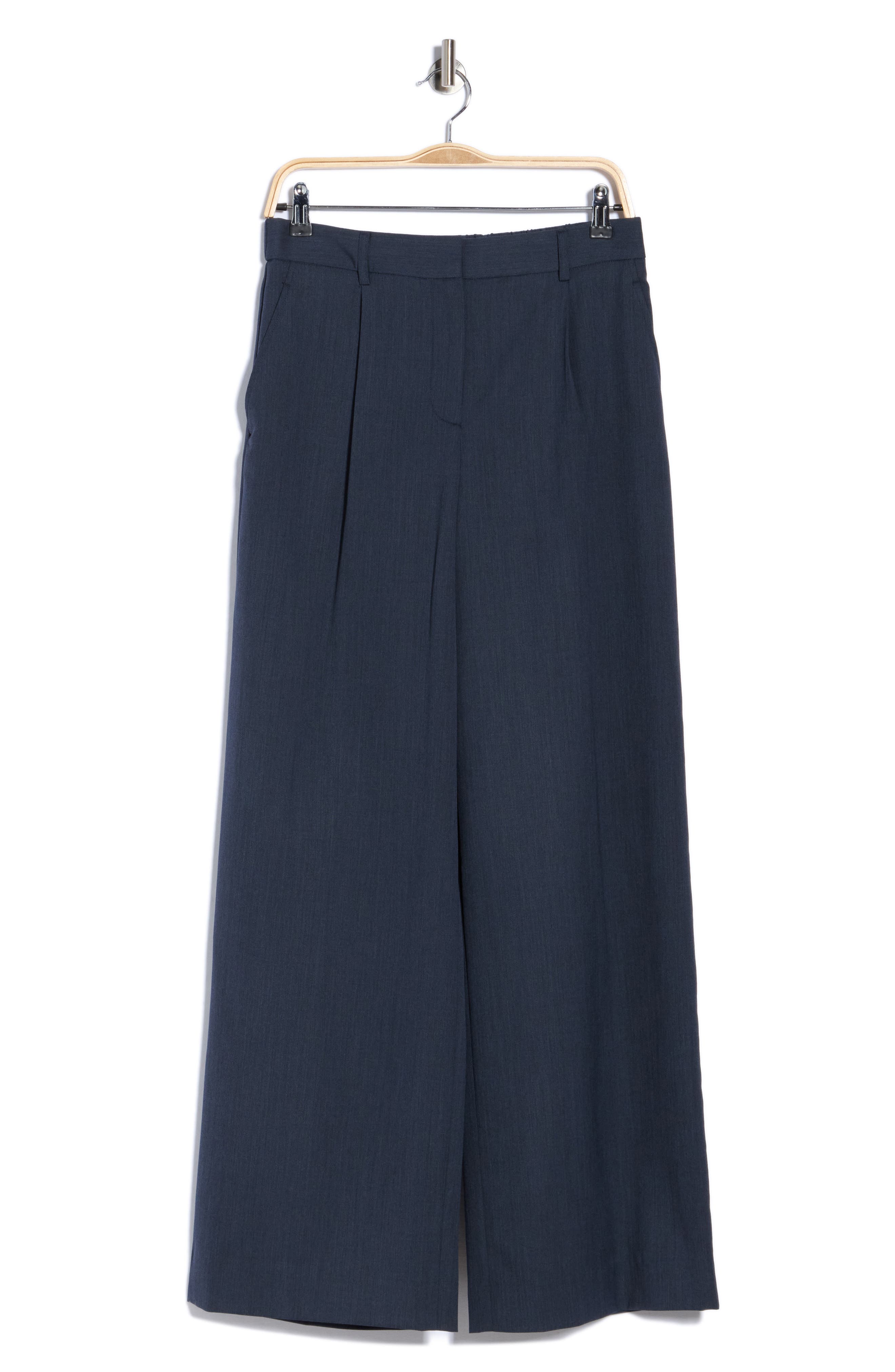 Hudson St Wool Blend Wide Leg Trousers