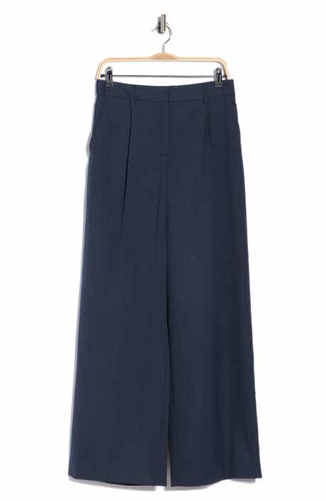 Hudson St Wool Blend Wide Leg Trousers
