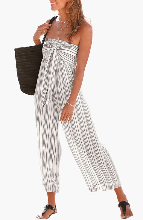 Tie Front Culotte Jumpsuit
