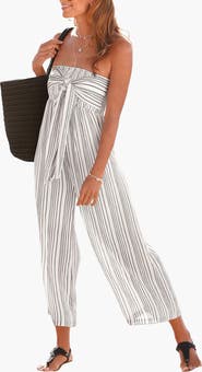 LASCANA Tie Front Culotte Jumpsuit