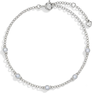 In Season Jewelry Dainty CZ Station Womens Bracelet