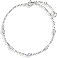 In Season Jewelry Dainty CZ Station Girls Bracelet