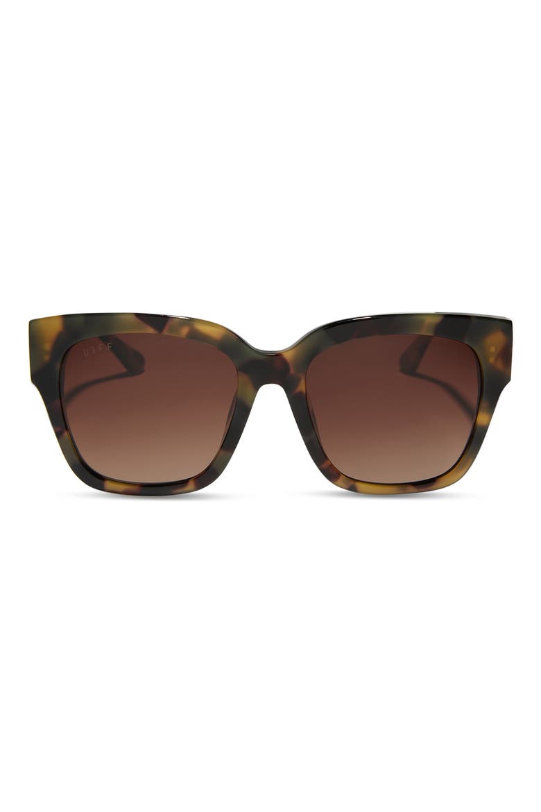 Bella II 54mm Polarized Gradient Square Sunglasses, Main, color, BROWN GRADIENT