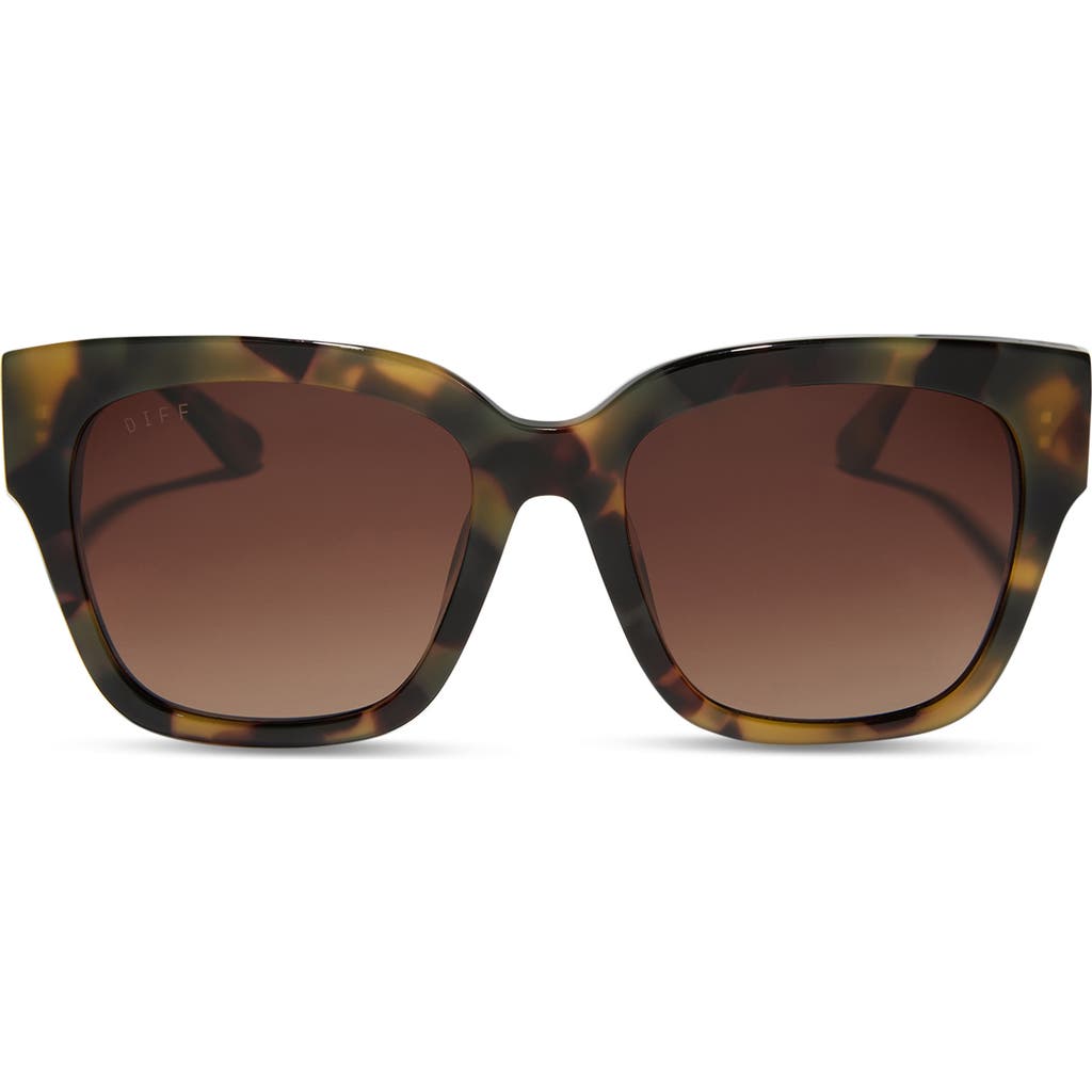 Diff Bella Ii 54mm Polarized Gradient Square Sunglasses In Brown Gradient