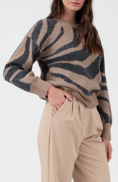 BLU PEPPER BLU PEPPER ANIMAL STRIPE SWEATER 