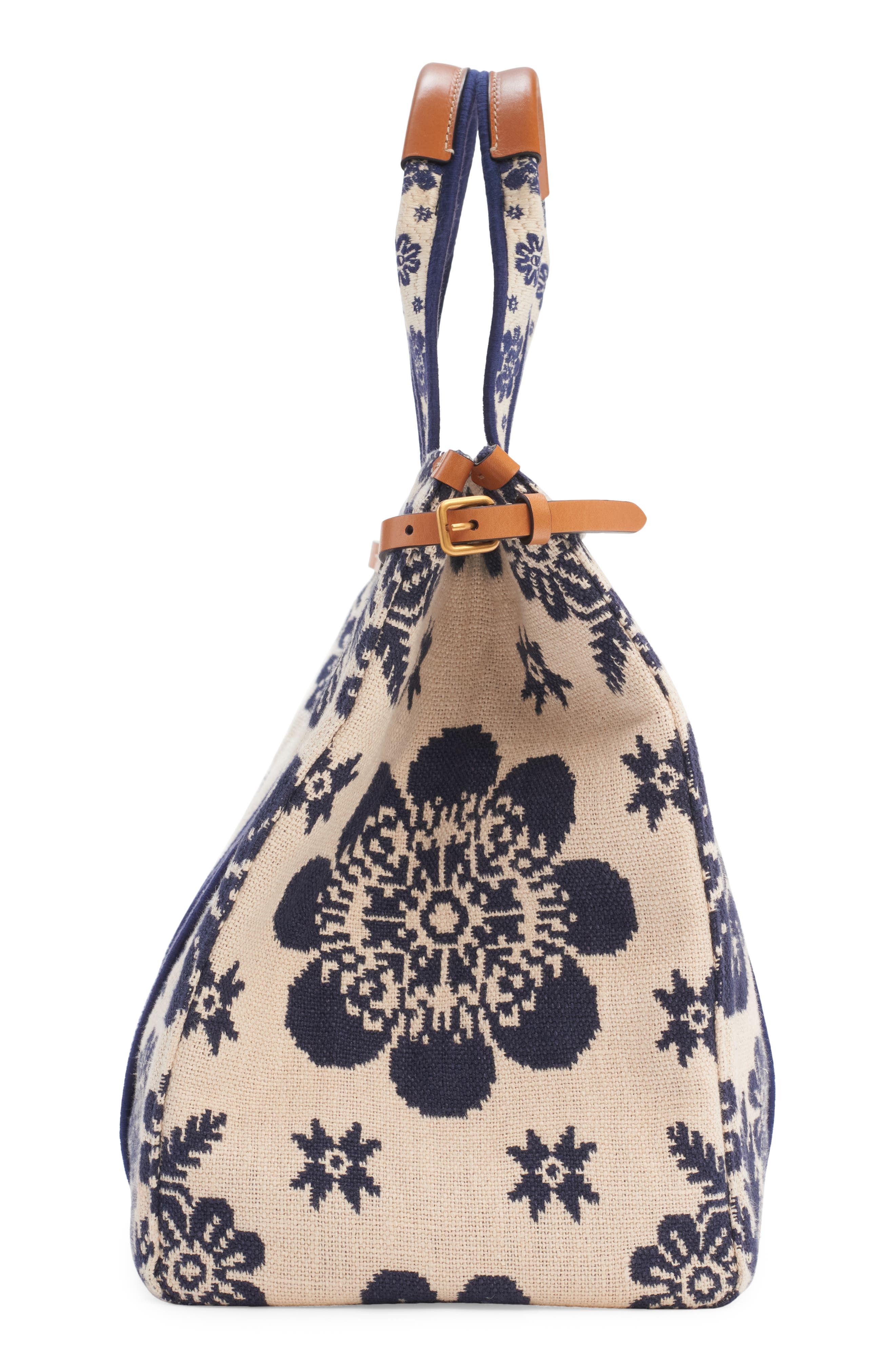 Valentino Garavani Large Antibes Logo Jacquard Canvas Tote, Alternate, color, 