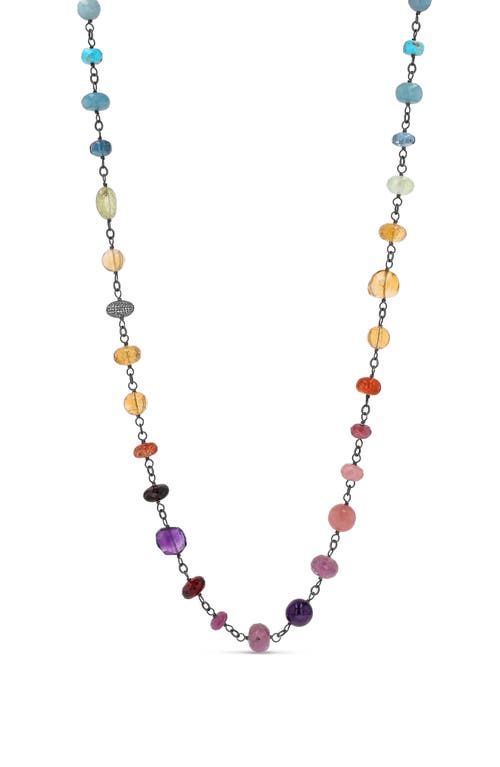 Sheryl Lowe Rainbox Mix Wire Wrap Necklace In Multi