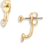 Madewell Bezel Set Front-Back Earrings