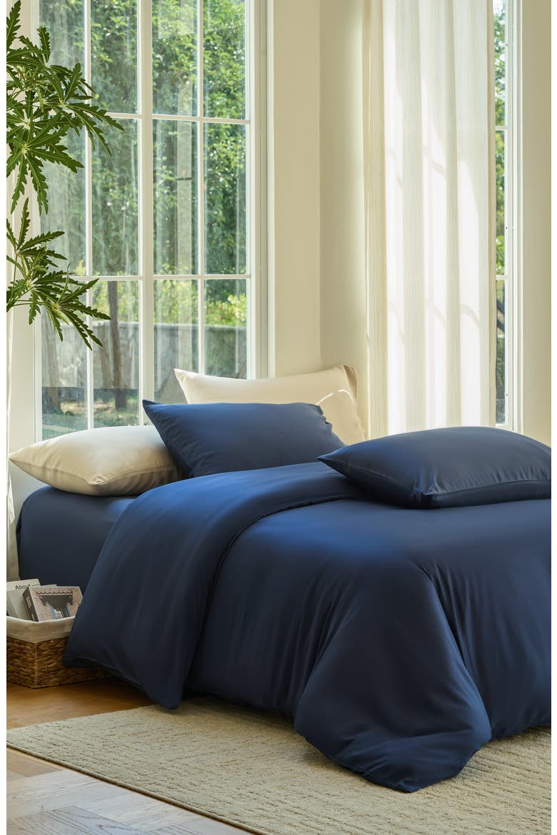 Sateen Duvet Cover, Alternate, color, SAPPHIRE