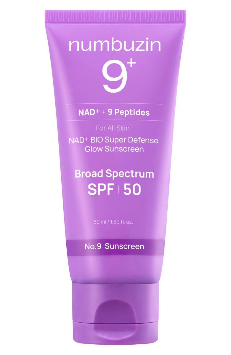 Numbuzin No.9 NAD+ 9 Peptides Broad Spectrum Sunscreen SPF 50, Main, color,