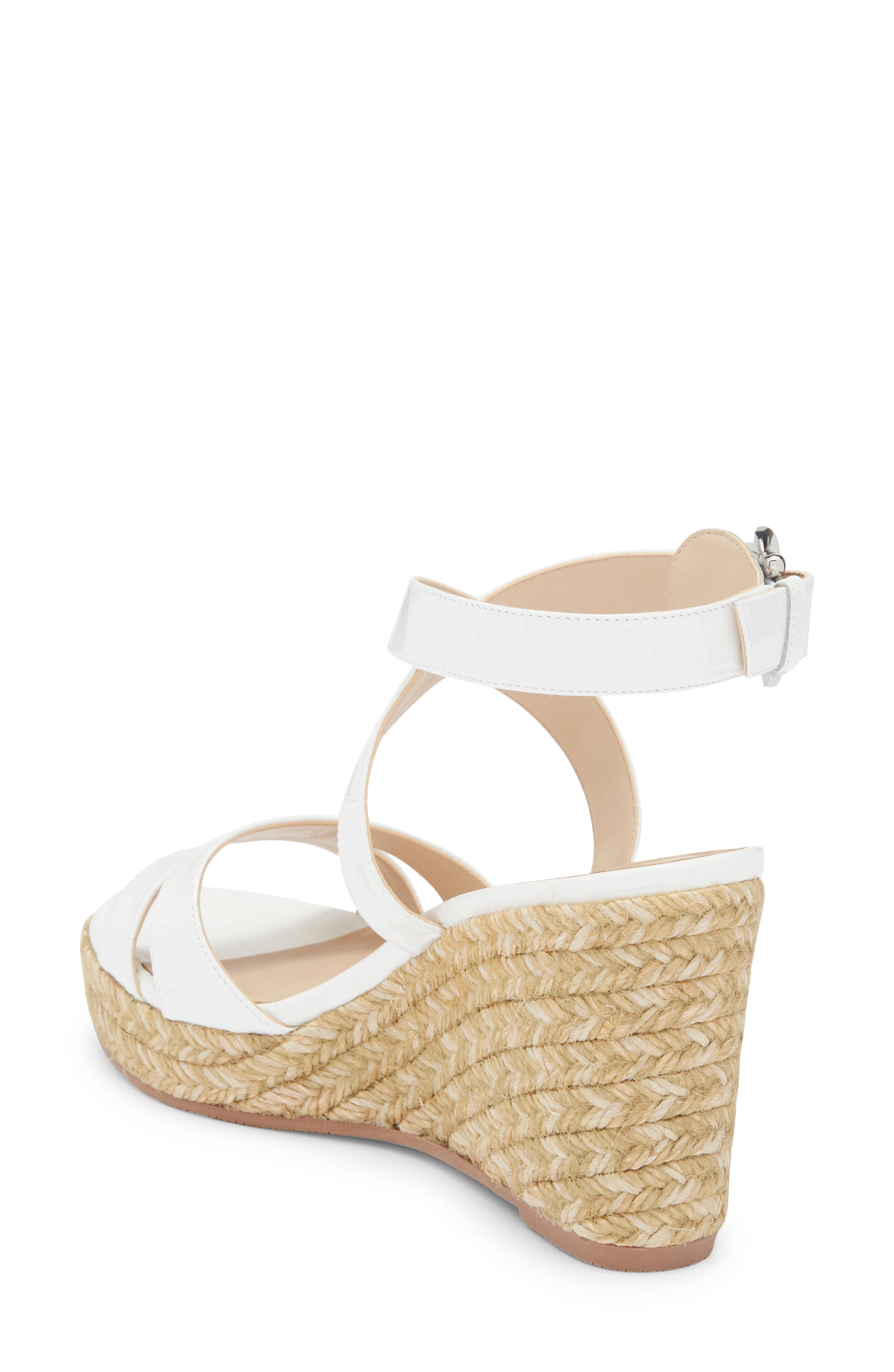 Stuart Weitzman Zuzu Espadrille Wedge Sandal, Alternate, color, White.