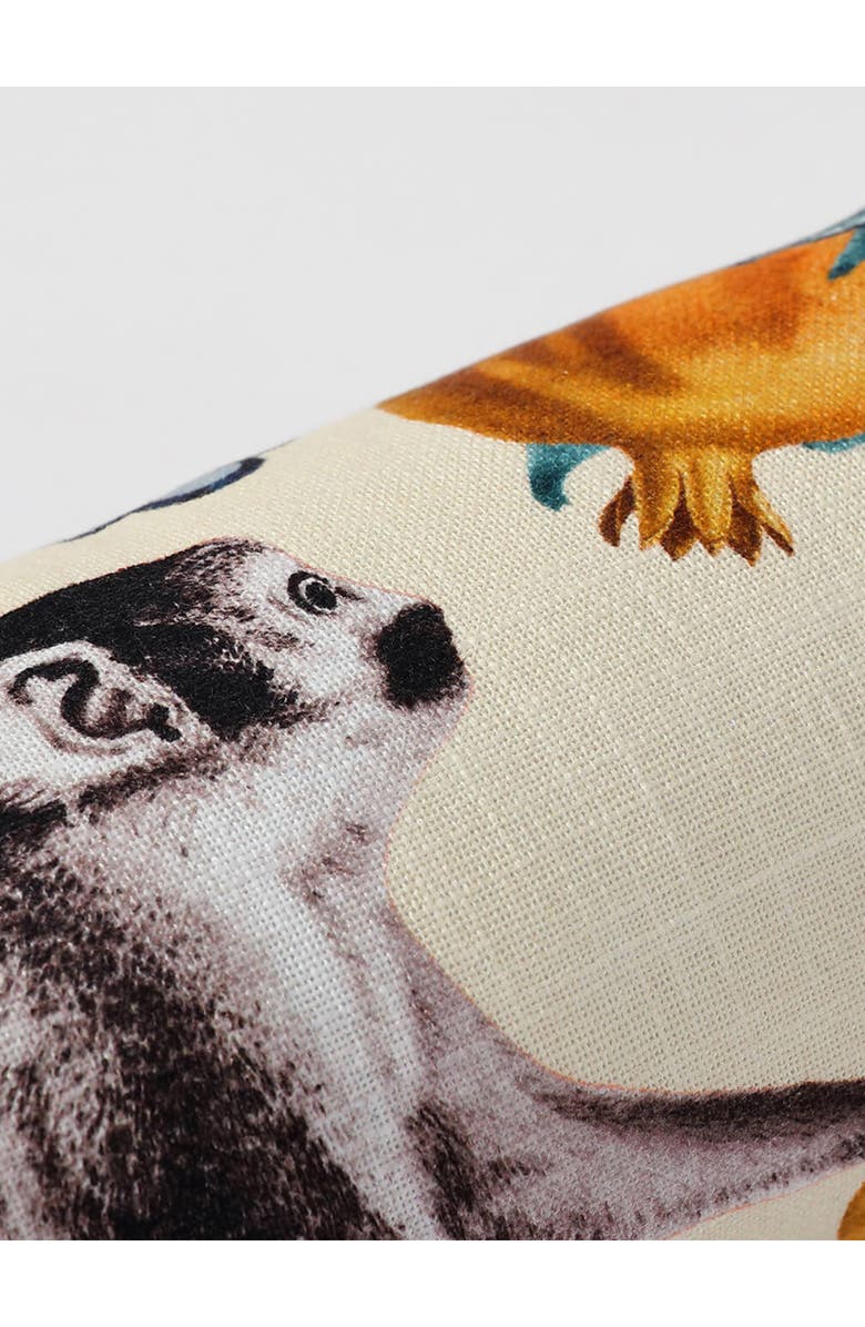 Sunday Citizen Damasc Monkey Cotton Bolster Pillow, Alternate, color, 