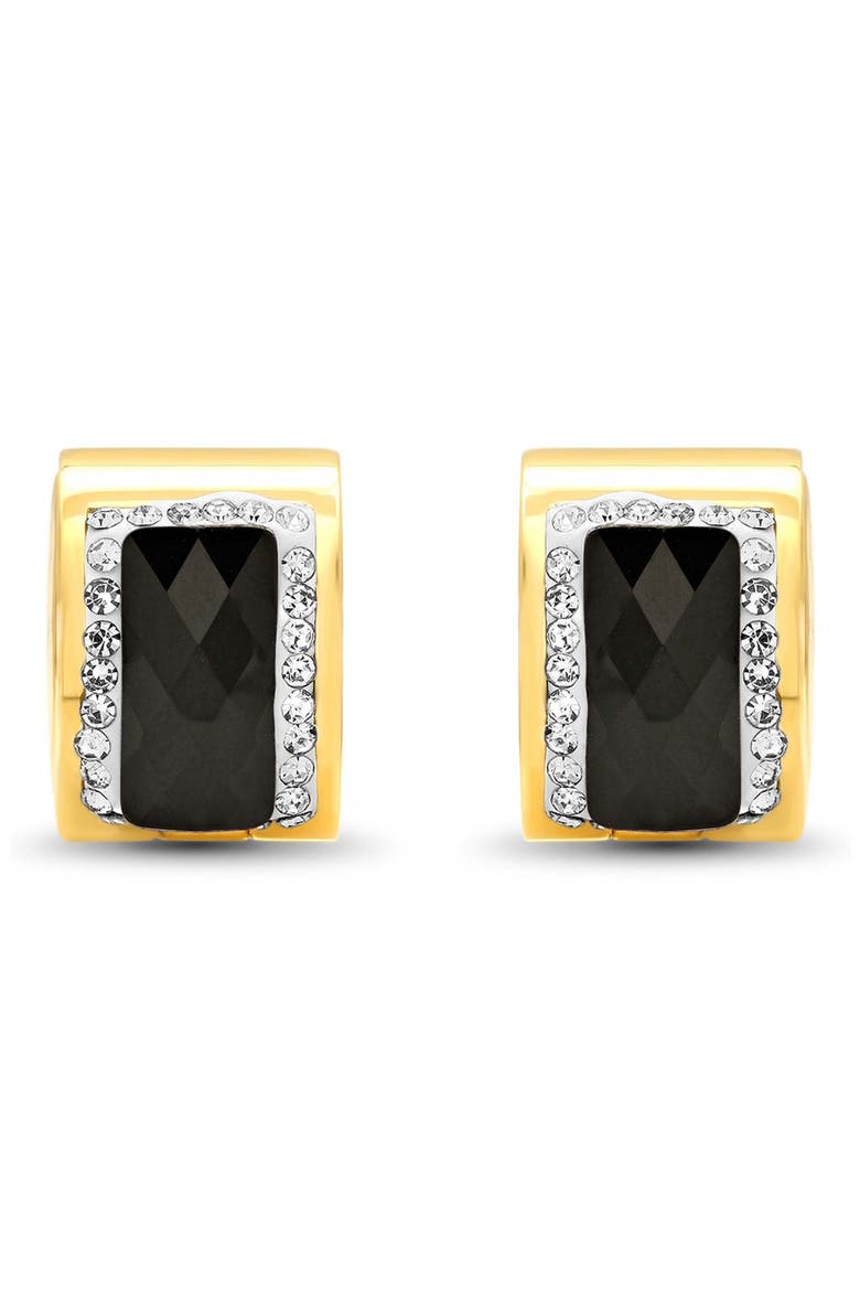 18k Gold Plated Crystal Huggie Hoop Earrings, Alternate, color, GOLD
