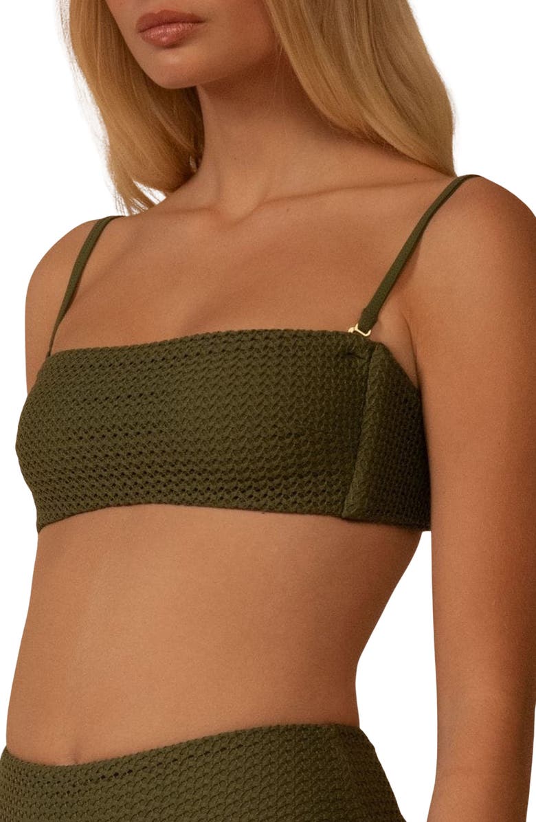 MONTCE Olive Summer Bikini Top, Alternate, color, Olive Crochet