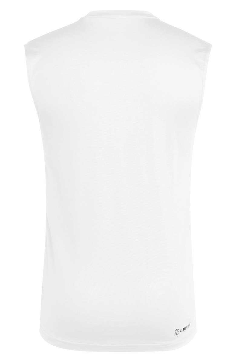 adidas Pregame Logo Tank, Alternate, color, White/ Black