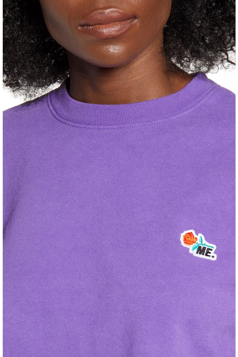 ME. Rose Crewneck Sweatshirt, Alternate, color, GRAPE