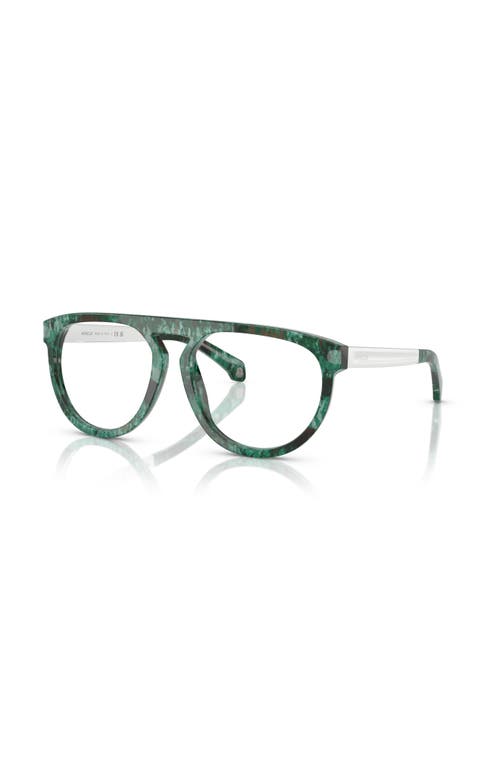 Moncler 55mm Pilot Optical Glasses In Green