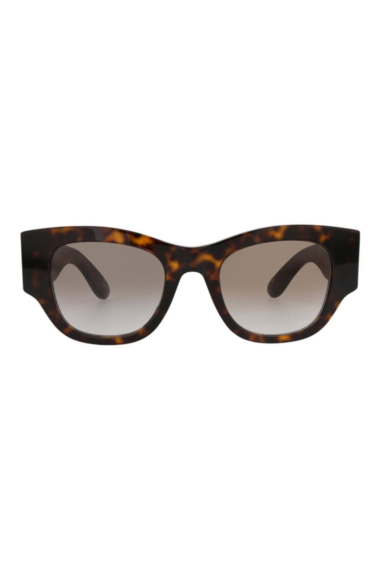 50mm Gradient Square Sunglasses, Main, color, HAVANA HAVANA BROWN